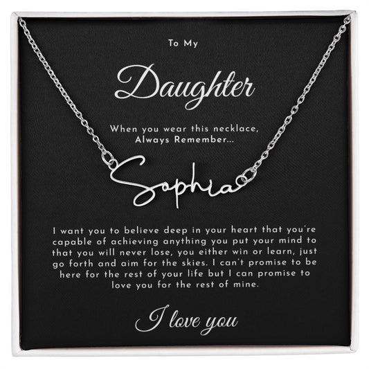 Graduation Gifts For Daughter To My Daughter Necklace From Dad  Daughter Gifts Birthday Christmas Message Card ＆  Gift Box