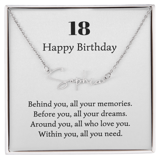 217 happy birthday name neckalce signature