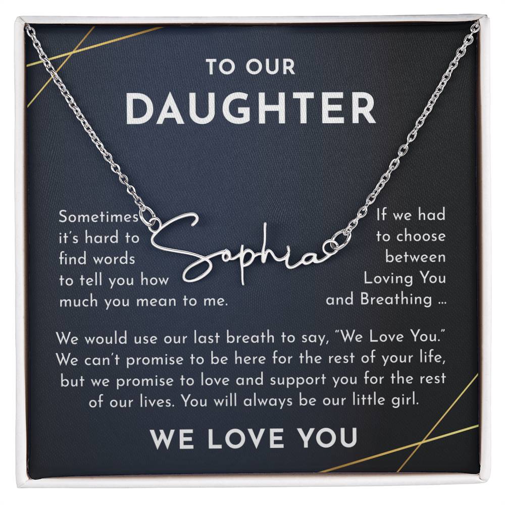 to our daughter