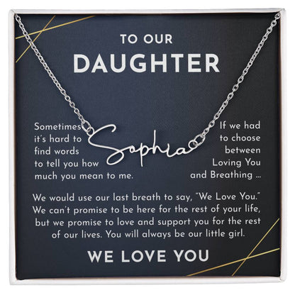 to our daughter