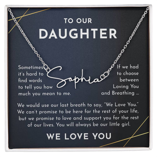 to our daughter