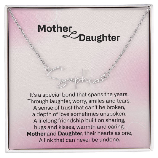 Daughter and Mother Necklace Jewelry, Sentimental Mothers Day Gifts, To My Daughter Necklace Gifts from Mom, To My Mother Mom Necklace Gifts from Daughter