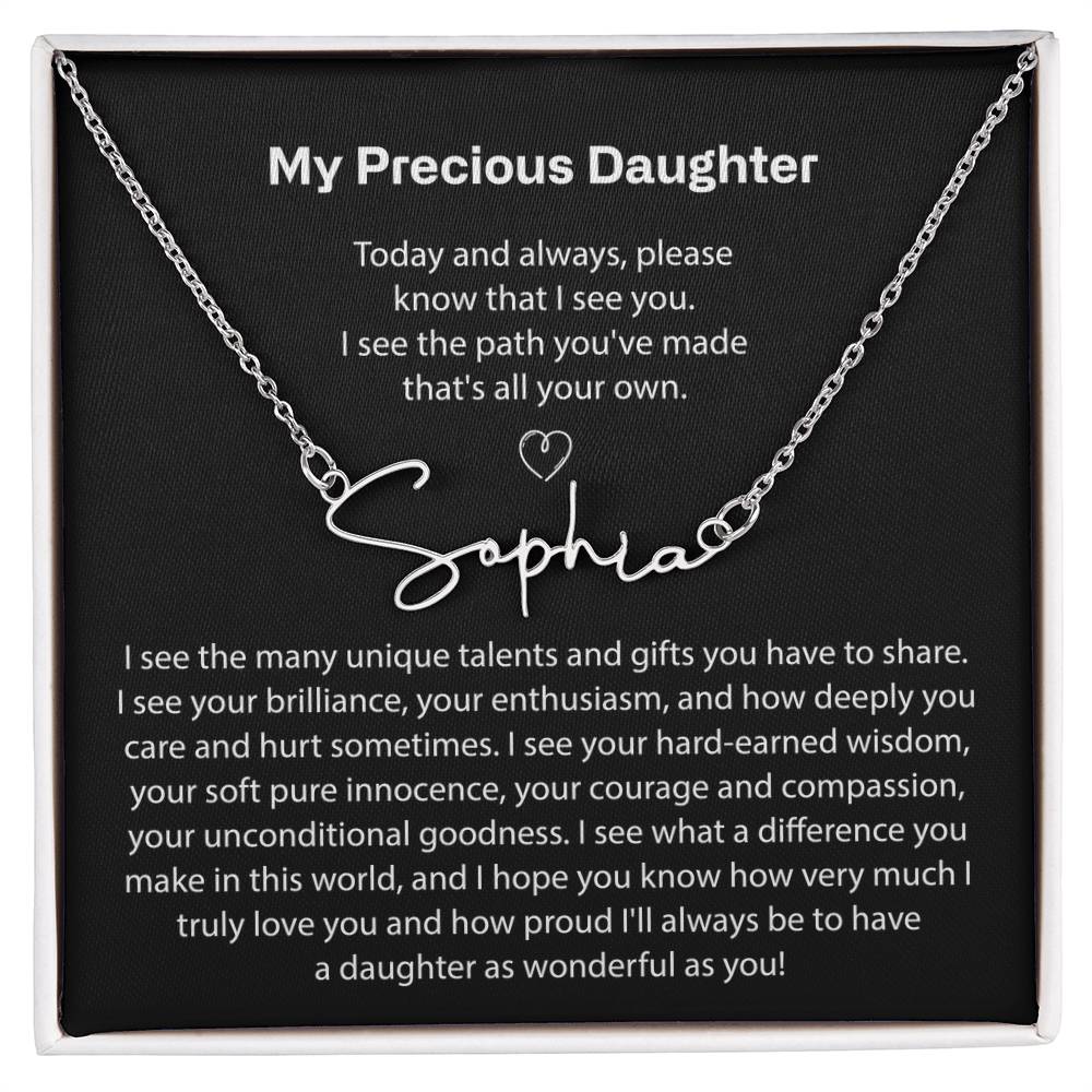 daughter name necklace