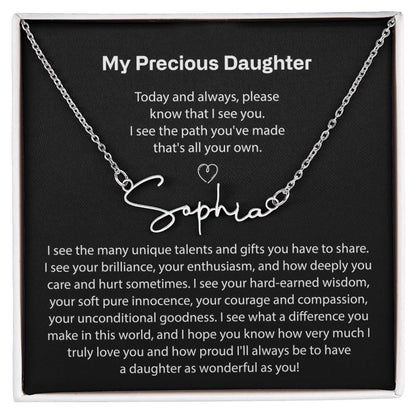 daughter name necklace