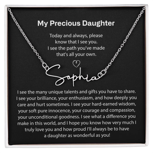 daughter name necklace