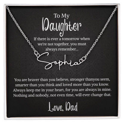 To My Daughter Necklace From Dad, Father Daughter Gifts, Birthday Gift for Daughter, Father Daughter Necklace, Daddy Daughter Gifts For My Daughter