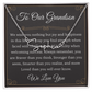 to our granddaughter