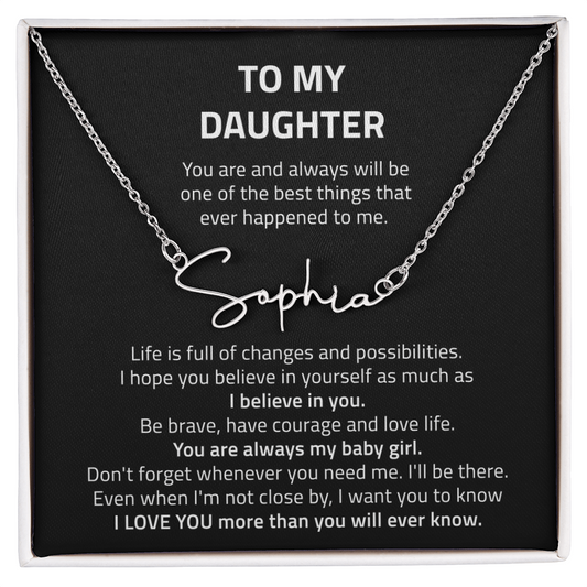 name necklace singnature