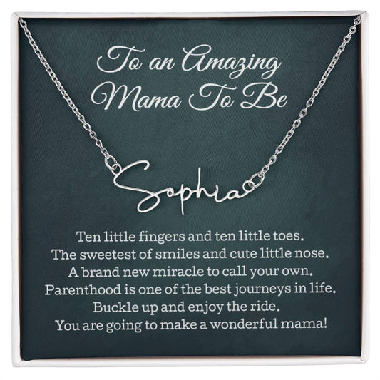 Signature Style Name Necklace for Women, Mothers Day Wedding Christmas Birthday Gifts for Grandma, Mom, Mother in Law, Mother of the Groom