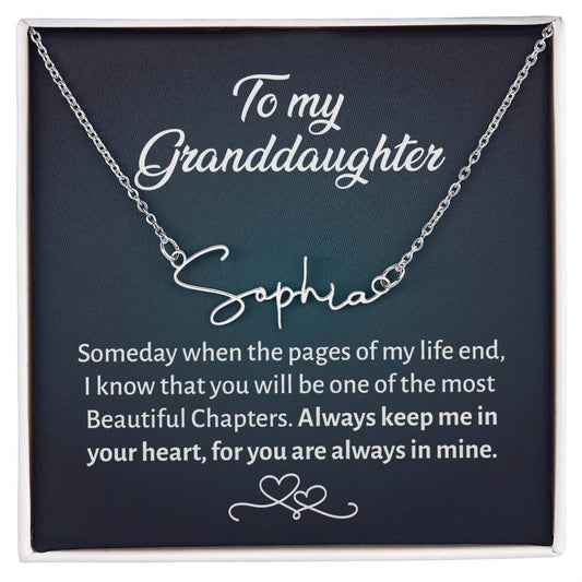granddaughter necklace name
