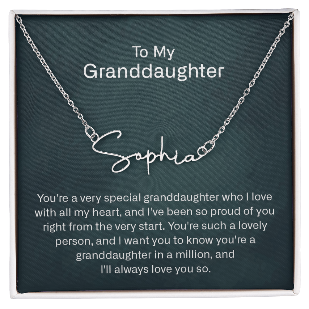 granddaughter name necklace