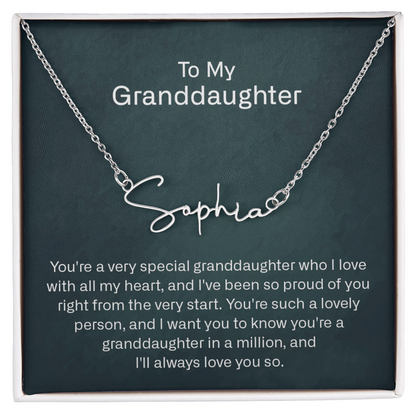 granddaughter name necklace