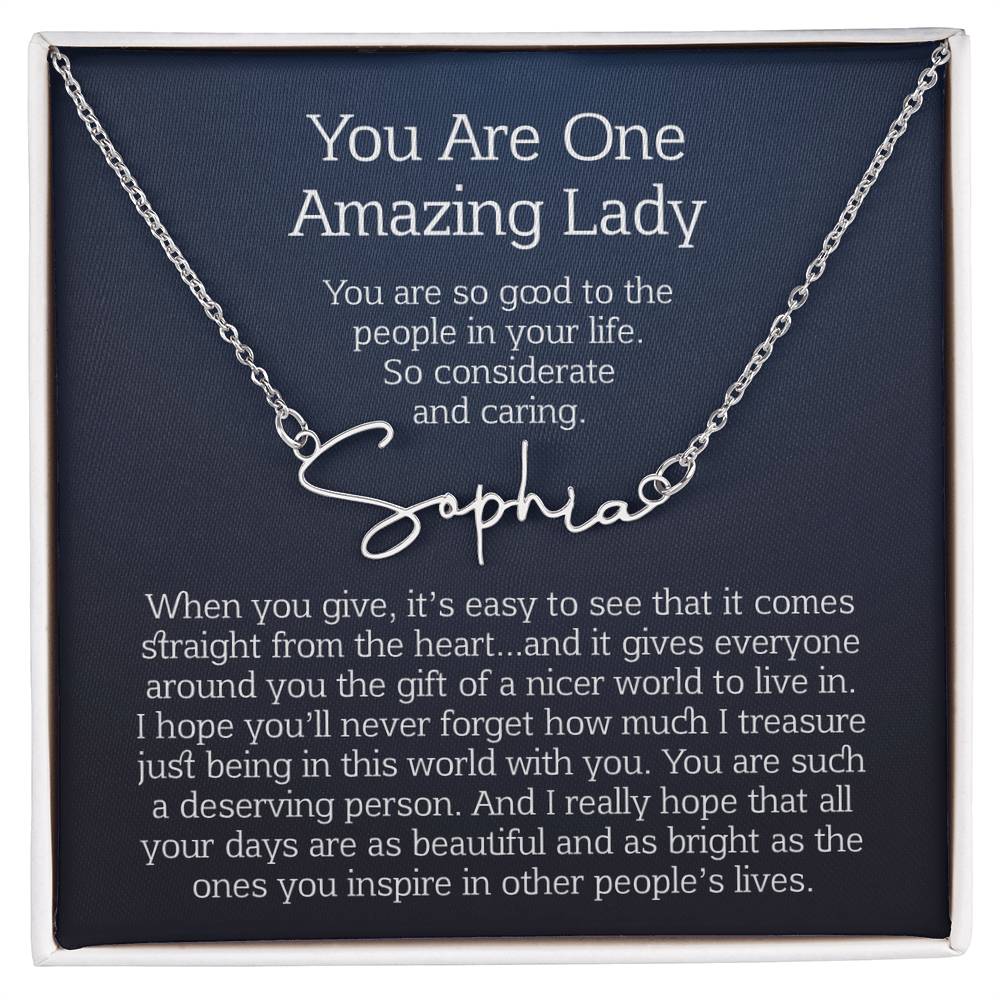 amazing lady signature necklace