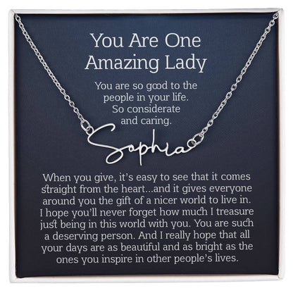 amazing lady signature necklace