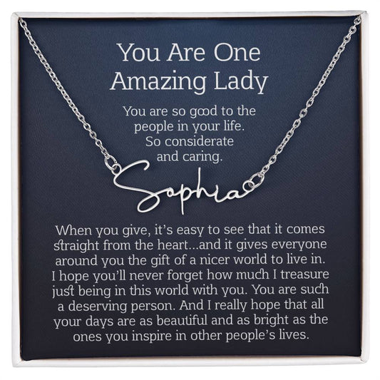 amazing lady signature necklace