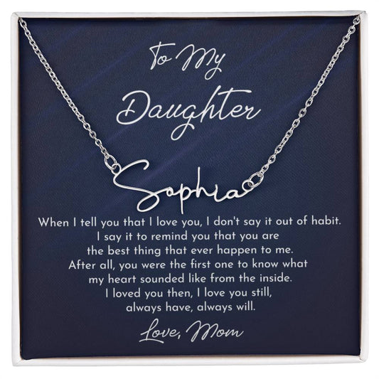 To My Daughter Necklace - A Heartfelt Jewelry Gift from Mom: Show Your Love with This Beautiful and Meaningful Keepsake