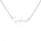 Jewelry Gifts for Aunt from Niece Nephew, Signature Style Name Necklace on Sentimental Quote Card