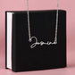 signature name neckalce