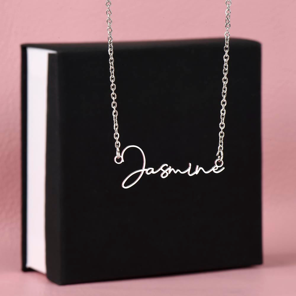 Best Teacher Ever Appreciation Message Card Signature Name Necklace Gift, Thoughtful Present Idea for Teacher, Educator Pendant Gift for Teacher's Day