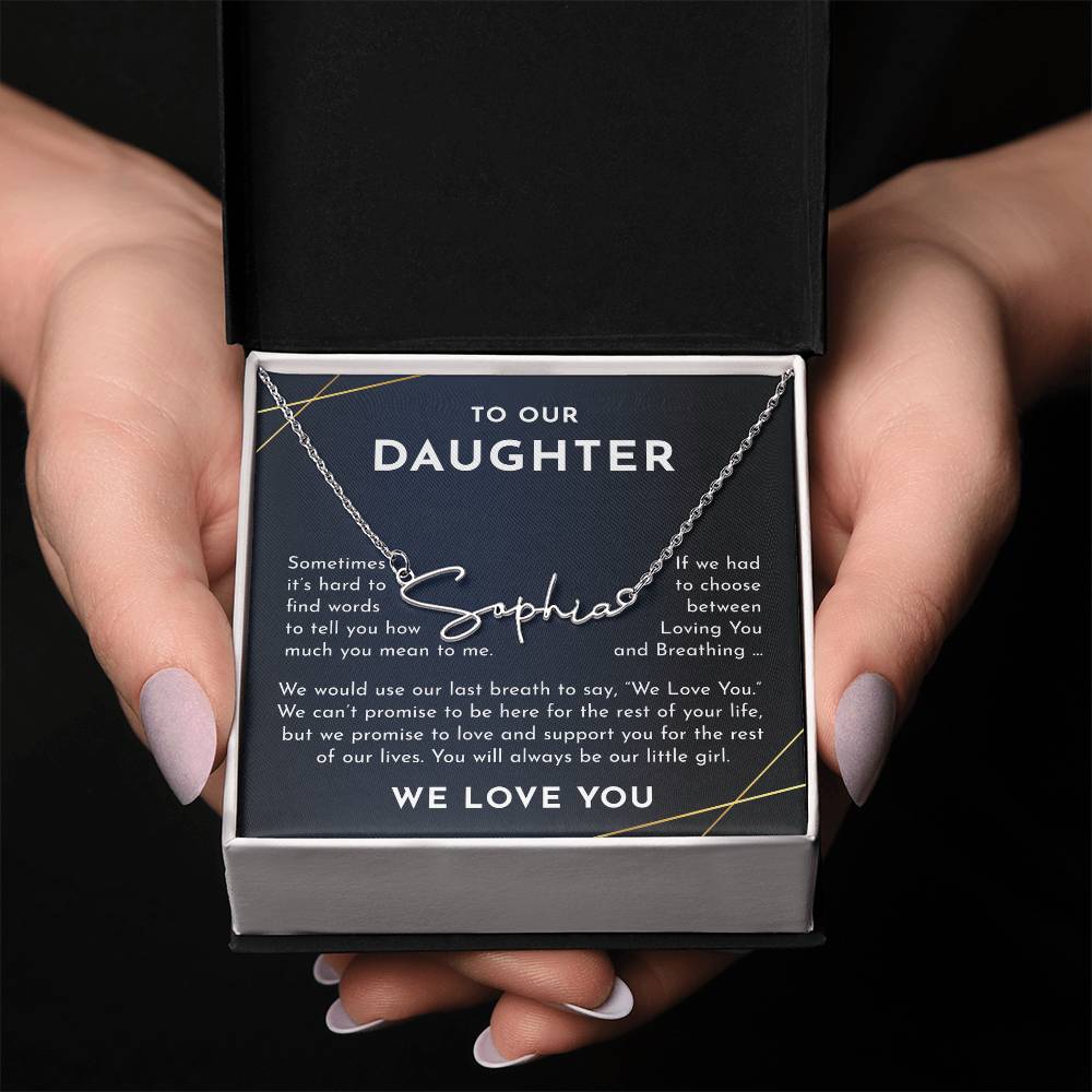 to our daughter