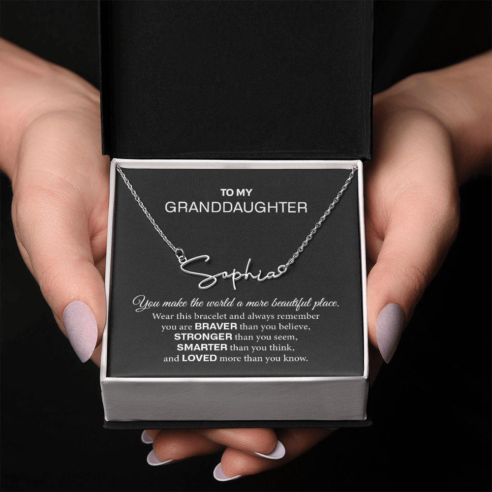 granddaughter name necklace