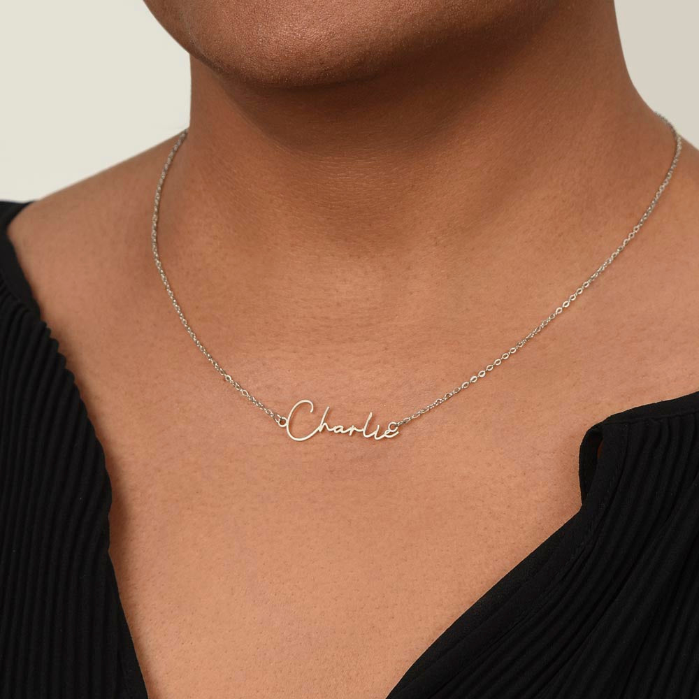 Best Teacher Ever Appreciation Message Card Signature Name Necklace Gift, Thoughtful Present Idea for Teacher, Educator Pendant Gift for Teacher's Day
