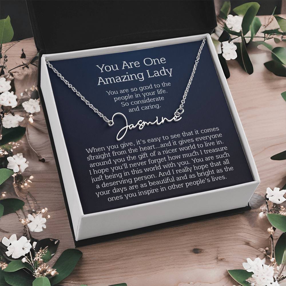 amazing lady signature necklace