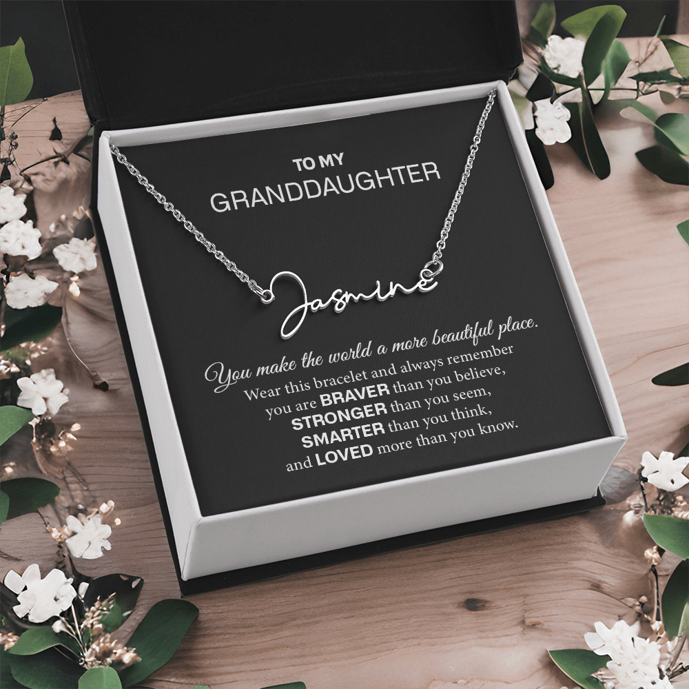 granddaughter name necklace