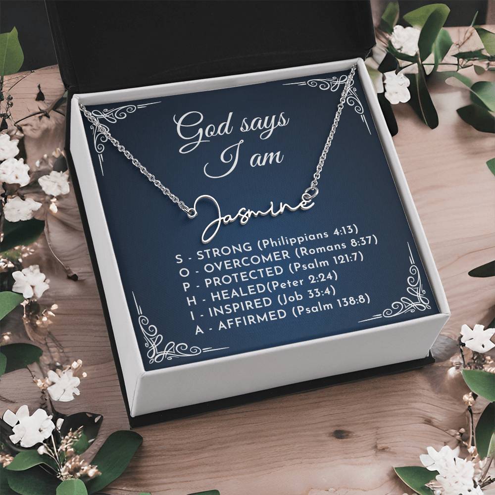 0810 god say name necklace