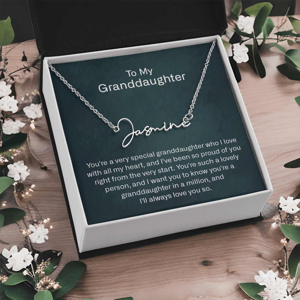 granddaughter name necklace
