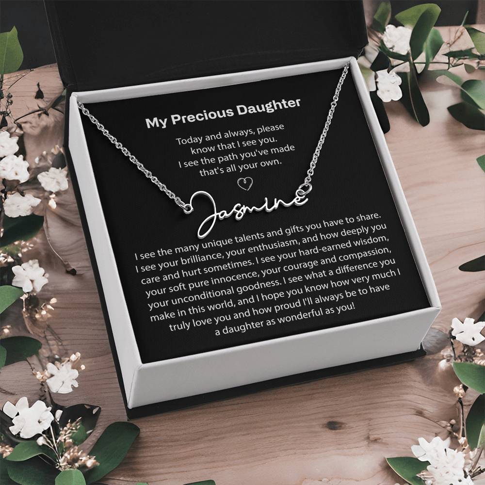 daughter name necklace