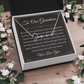 to our granddaughter