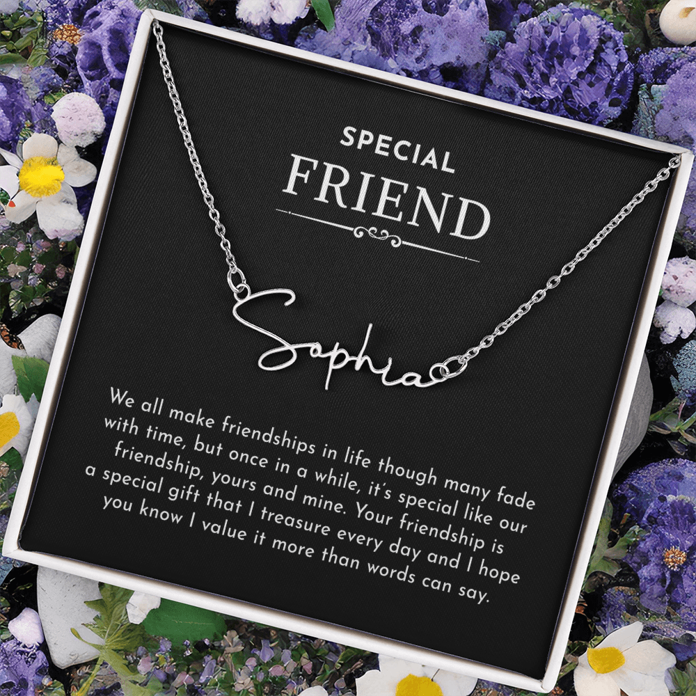 Special friend single name necklace
