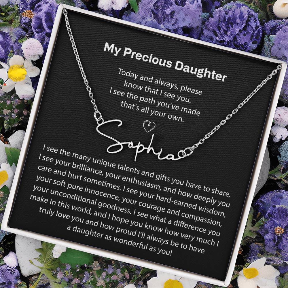 daughter name necklace