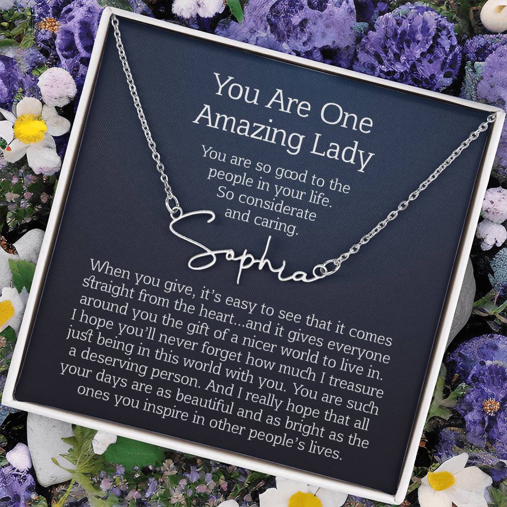 amazing lady signature necklace