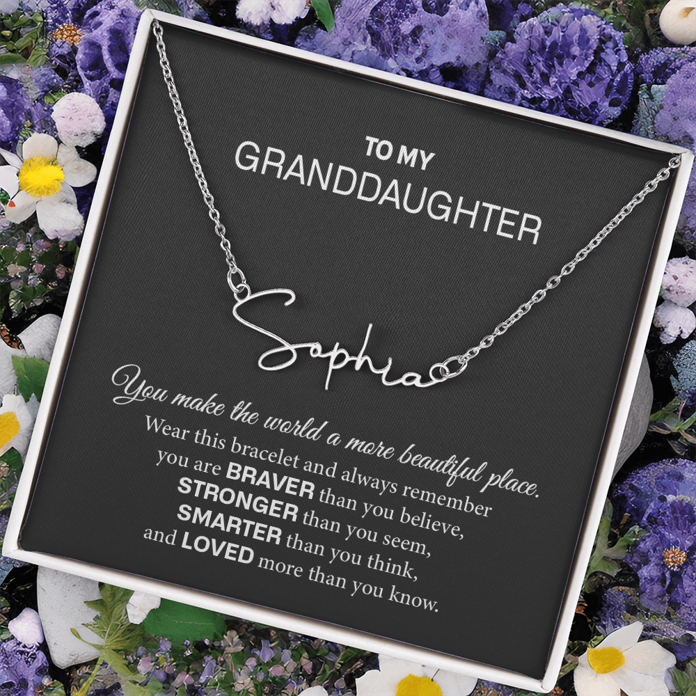 granddaughter name necklace