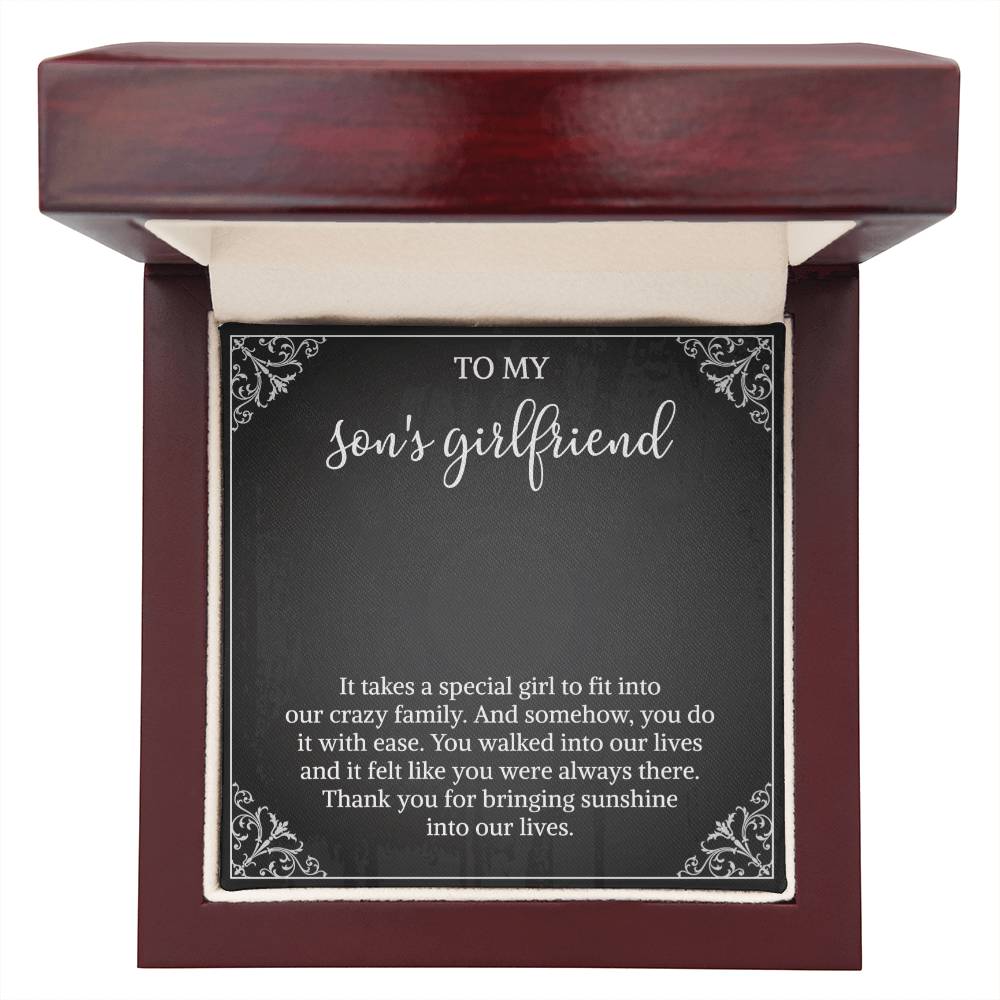 To my Son's Girlfriend Gifts, Signature Style Name Necklace, Valentine's Day Jewelry Birthday Gift