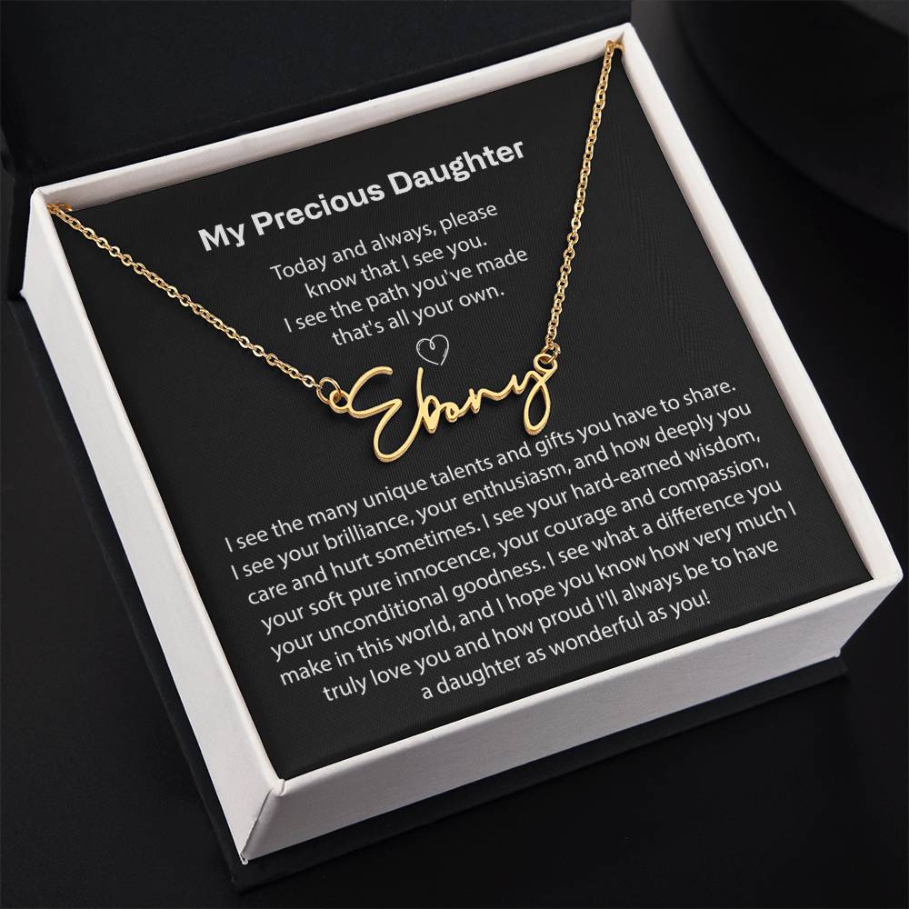 daughter name necklace