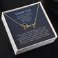 thank you name necklace