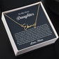 To My Dear Daughter Signature Style Name Necklace, Gift From Mom, Daughter Mother Jewelry, Birthday Christmas Gift
