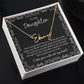Daughter Gifts From Mom Dad To My Daughter Necklace  Signature Name Necklace Graduation Gifts Birthday Christmas Message Card＆LED Gift Box