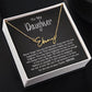 To My Daughter Signature Style Name Necklace from Mom | Christmas Message Card Name Necklace