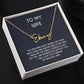 The Signature Style Name Necklace To My Gorgeous Wife With A Personalized Message Card, Gift From Husband, Gift For Wife, Wife Necklace