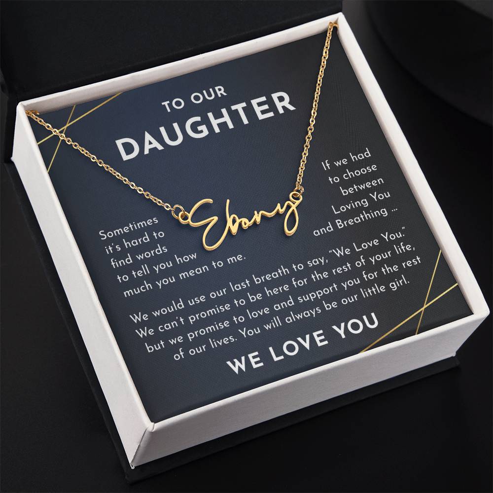 to our daughter
