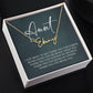 Jewelry Gifts for Aunt from Niece Nephew, Signature Style Name Necklace on Sentimental Quote Card
