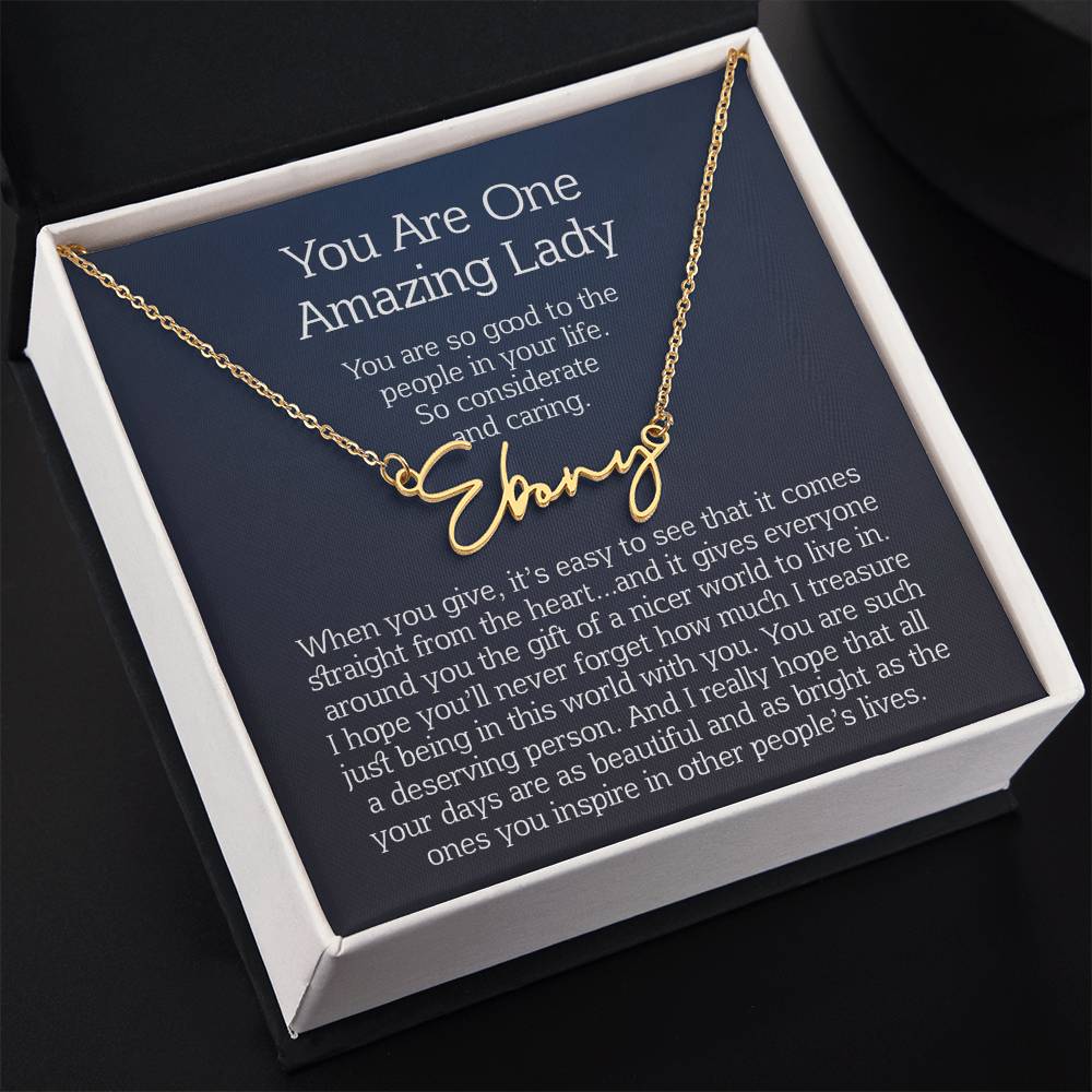 amazing lady signature necklace