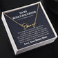 To My Bonus Daughter Signature Style Name Necklace Card