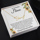 Personalized To My Niece Necklace From Aunt Auntie Uncle Not Even Time Floral Niece Birthday Graduation Christmas Customized Message Card