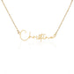 sister signature name necklace
