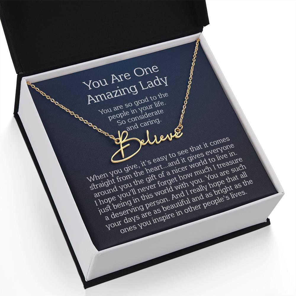 amazing lady signature necklace